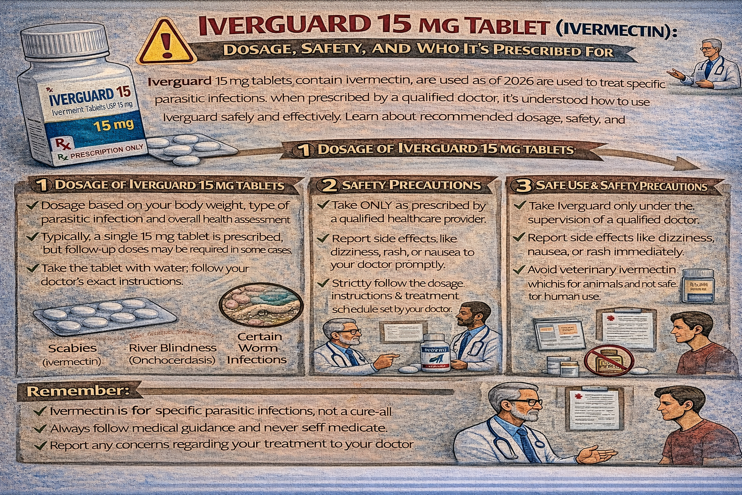Iverguard 15 mg Tablet (Ivermectin): Dosage, Safety, and Who It’s Prescribed For
