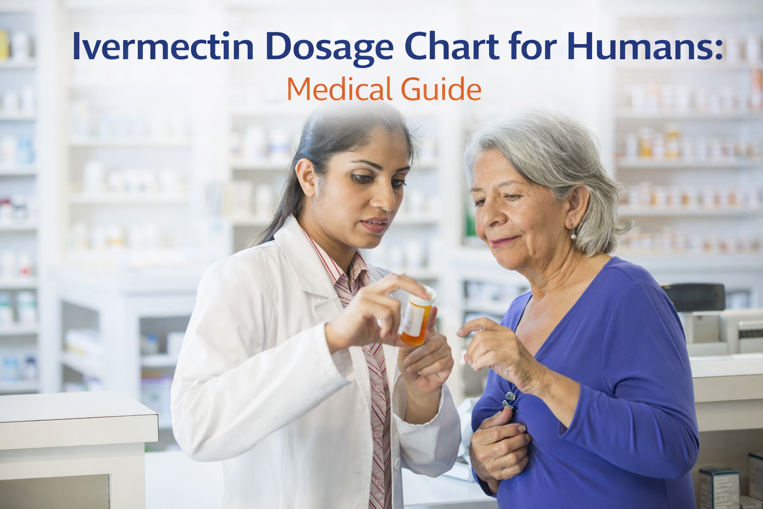 Doctor explaining ivermectin dosage chart for humans based on body weight
