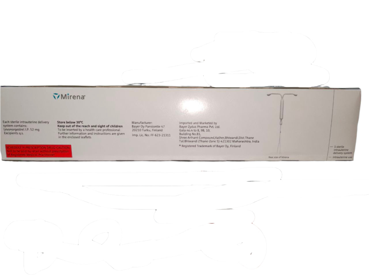 Mirena Levonorgestrel 52 mg Intrauterine Device for Birth Control