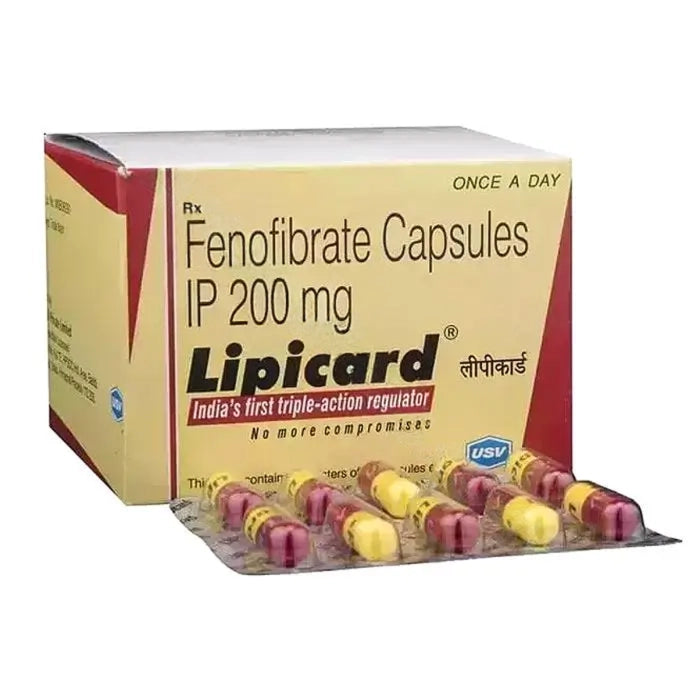 Lipicard 200 mg (Fenofibrate)