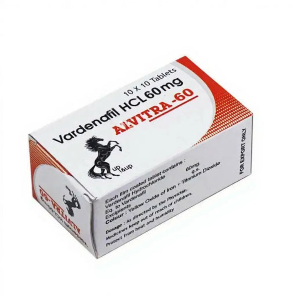 Alvitra 60 Vardenafil Tablets for Erectile Dysfunction