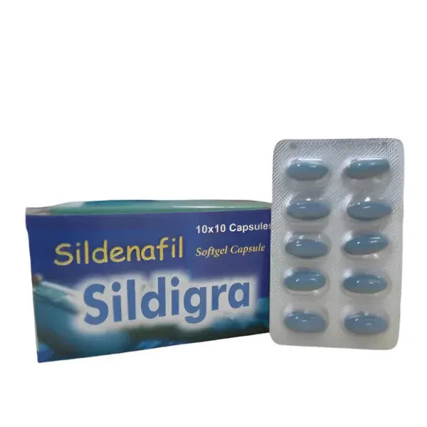Sildenafil Citrate 100mg softgel capsules blister pack for fast absorption male health care