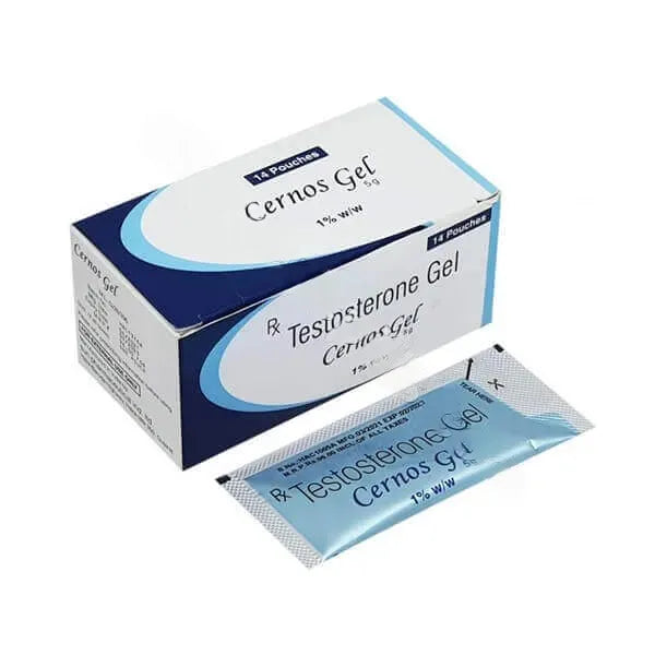 Cernos Gel 1% w/w testosterone topical gel for hormone replacement therapy