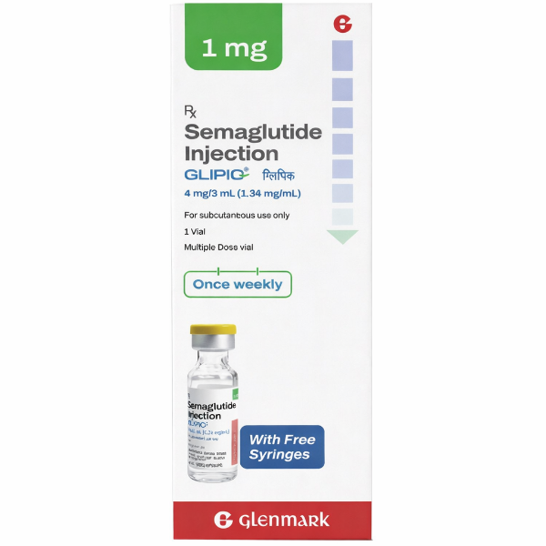 Glipiq 1mg semaglutide injection for weight loss and type 2 diabetes treatment
