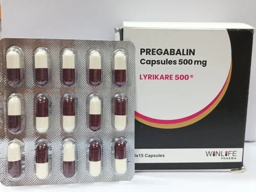 Lyrikare 500 mg Capsules – High-Strength Pregabalin for Nerve Pain and Anxiety – Global Medship