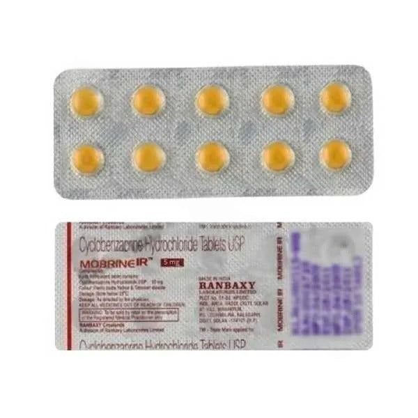 Mobrine 5 mg Immediate-Release Tablet – Cyclobenzaprine for Muscle Spasms – Global Medship