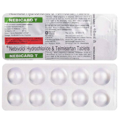Nebicard T tablet containing Nebivolol 5 mg and Telmisartan 40 mg – antihypertensive combination