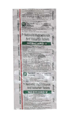 Nebicard‑V tablet (Nebivolol 5 mg + Valsartan 80 mg) antihypertensive medication