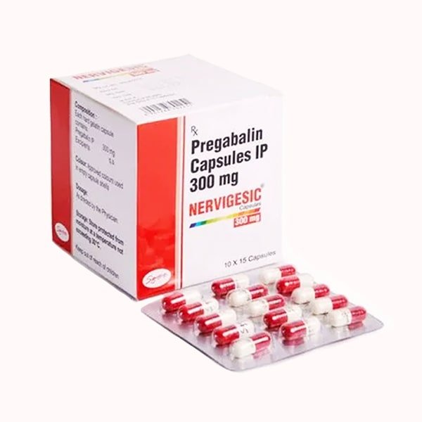 Nervigesic 300mg Pregabalin Capsules for Neuropathic Pain and Anxiety Relief