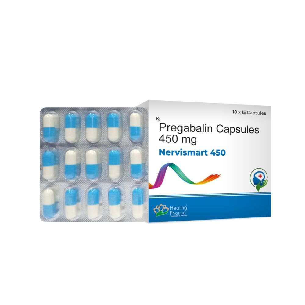 Nervismart 450 mg Capsules – Pregabalin for Nerve Pain, Anxiety, Fibromyalgia – Global Medship