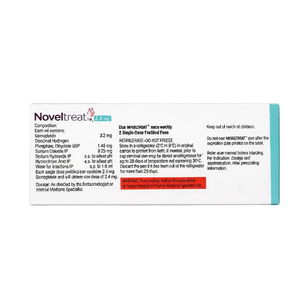 Noveltreat 2.4mg pre-filled pen for high-dose semaglutide maximum weight loss and chronic obesity management therapy