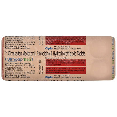 Olmecip Trio tablet (Olmesartan 40 mg + Amlodipine 5 mg + Hydrochlorothiazide 12.5 mg)