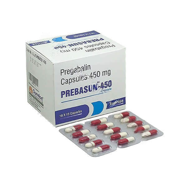 Prebasun 450mg Capsules – Pregabalin Medication for Nerve Pain and Anxiety Relief