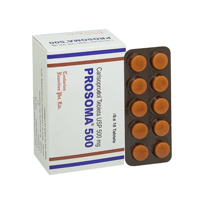 Prosoma 500mg Tablets – Carisoprodol for Severe Muscle Pain Relief