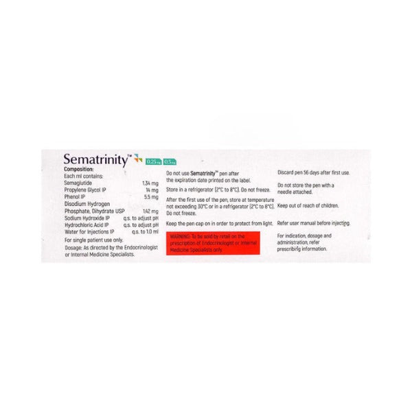 Sematrinity 2mg pre-filled pen high-dose semaglutide injection for advanced weight loss and type 2 diabetes management