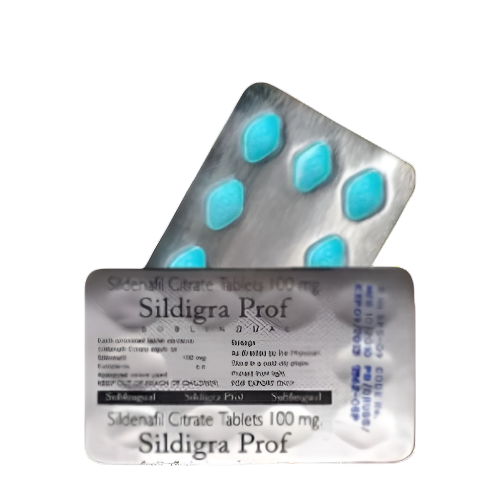 Sildigra Prof 100mg Sildenafil Citrate Tablets – front view of blister pack