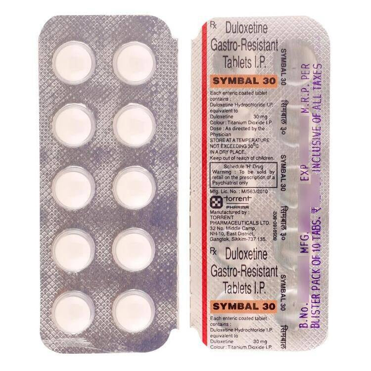 Symbal 30 mg Capsules – Duloxetine SNRI for Depression, Nerve Pain & Anxiety – Global Medship